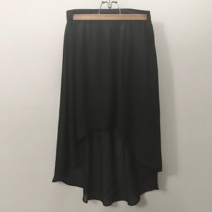 2 for $20 ⭐️ Black Sheer High Low Skirt 🖤